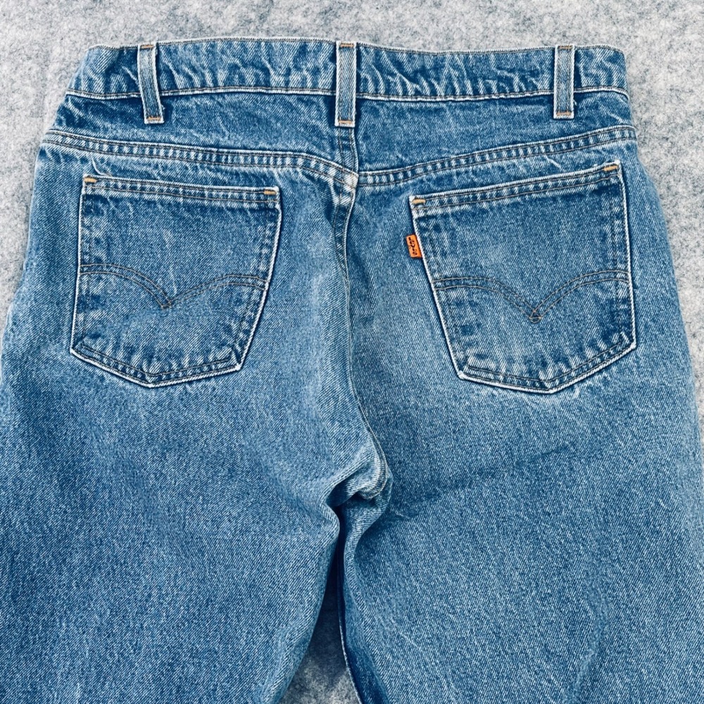 VTG Levis 517 Jeans Men 35x32 Blue Orange Tab Bootcut Made in USA 20517-0217 90s